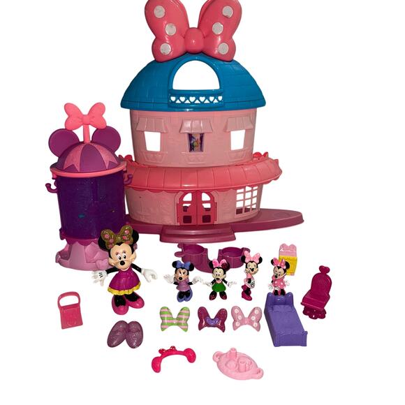Disney Jr. Minnie Mouse Home Sweet Headquarters & Turnstyler Closet Playset - Picture 1 of 8